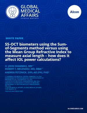 SS-OCT biometers using the Sum-of-Segments method versus using the Mean Group Refractive Index to measure axial length – how does it affect IOL power calculations?