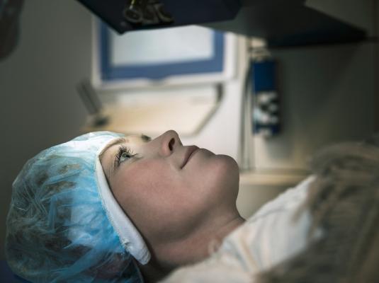 Eye patient in OR