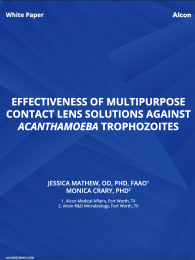 Effectiveness of Multipurpose Contact Lens Solutions Against Acanthamoeba Trophozoites